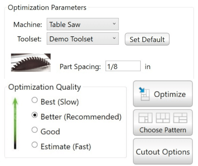 Opimization parametrs.